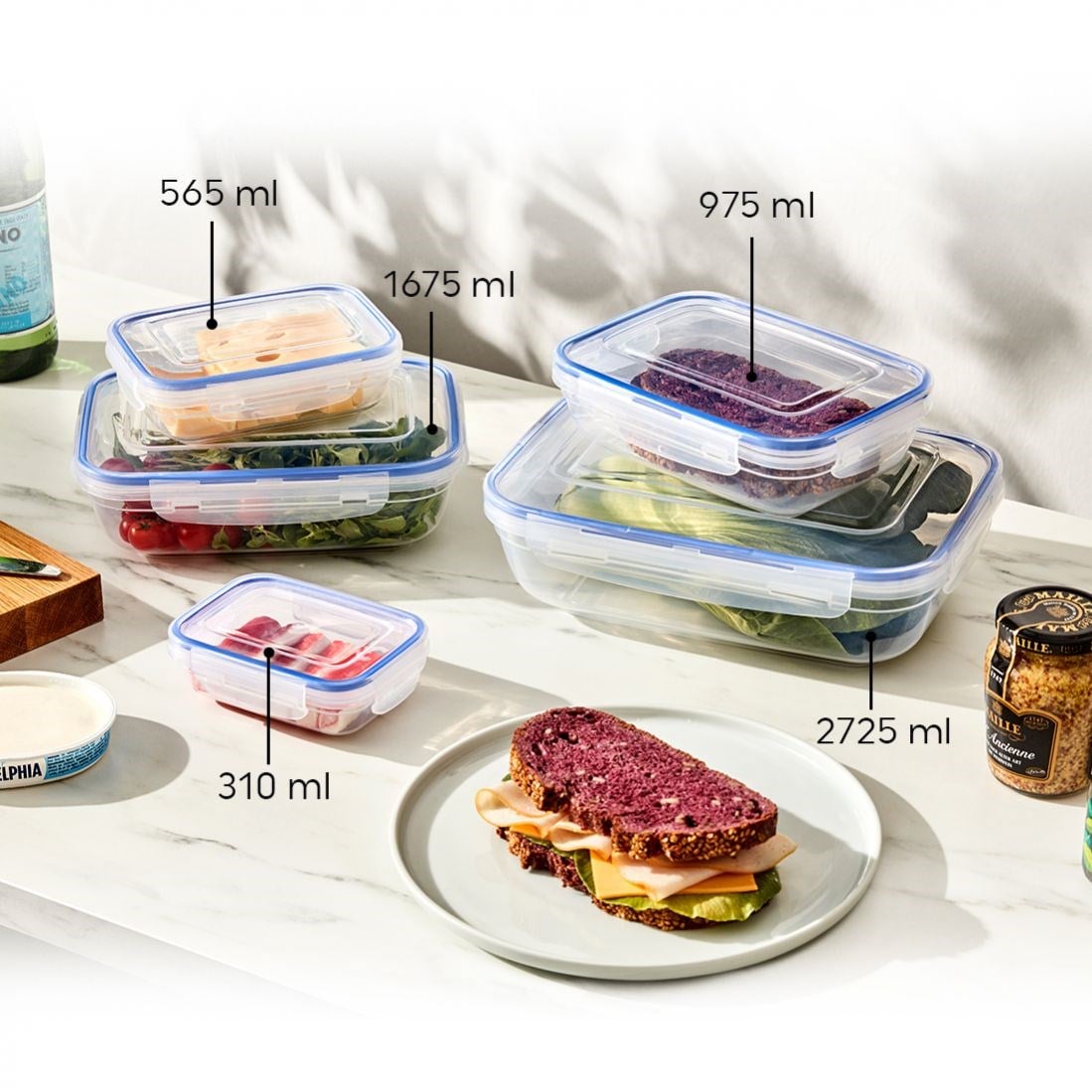 975 ml Contalı Dikdörtgen
