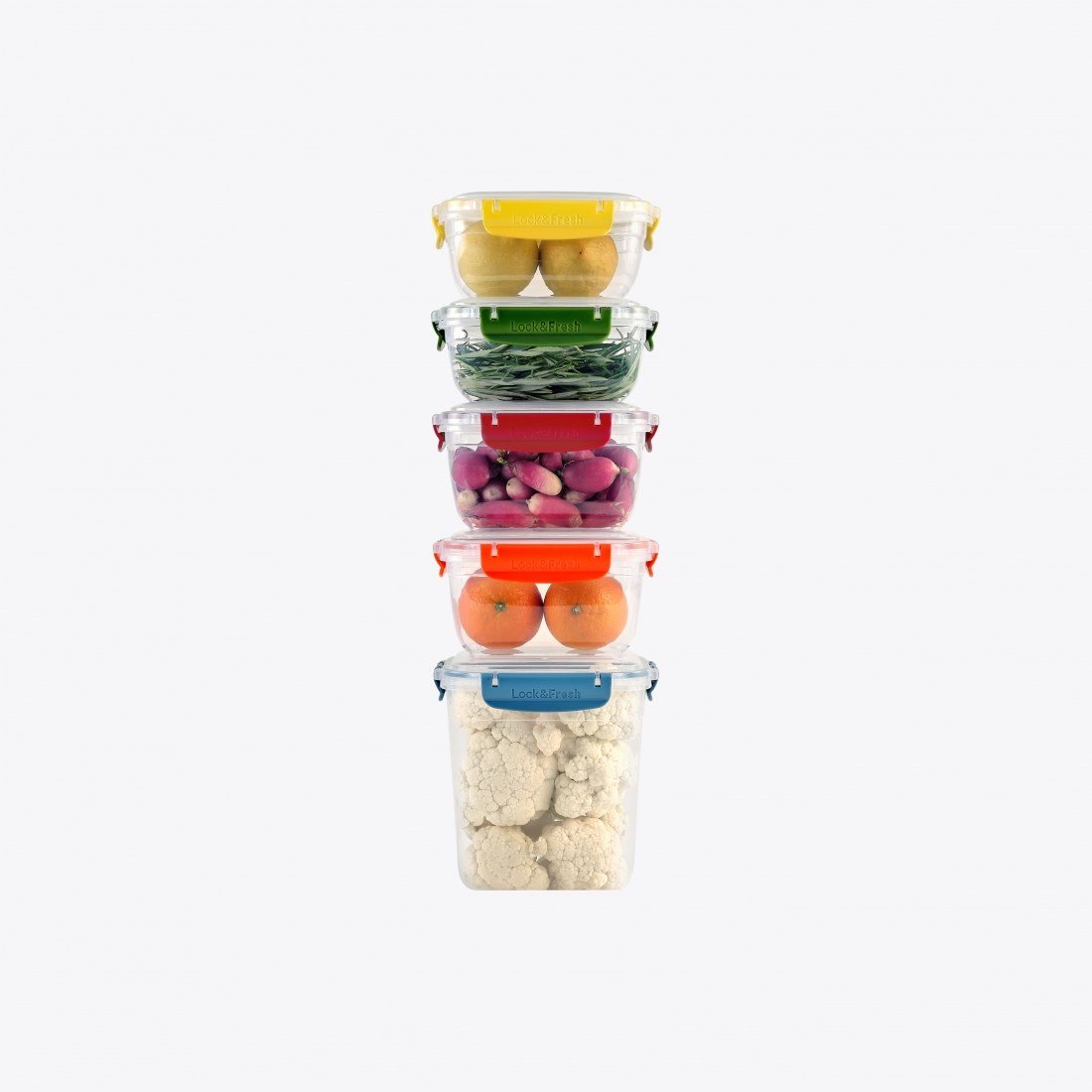 Dikdörtgen Master Smart Set ( 2x800 ml, 2x1000 ml, 2x2100 ml )