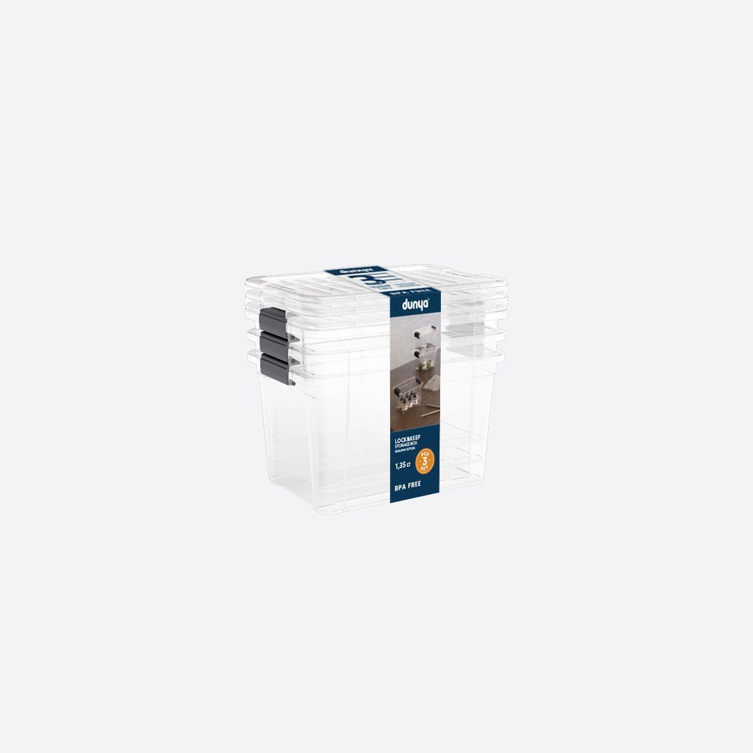 Lock&Keep Box 1,35 L X 3 Set