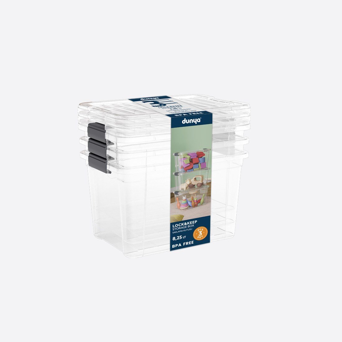 Lock&Keep Box 8,25 L X 3 Set