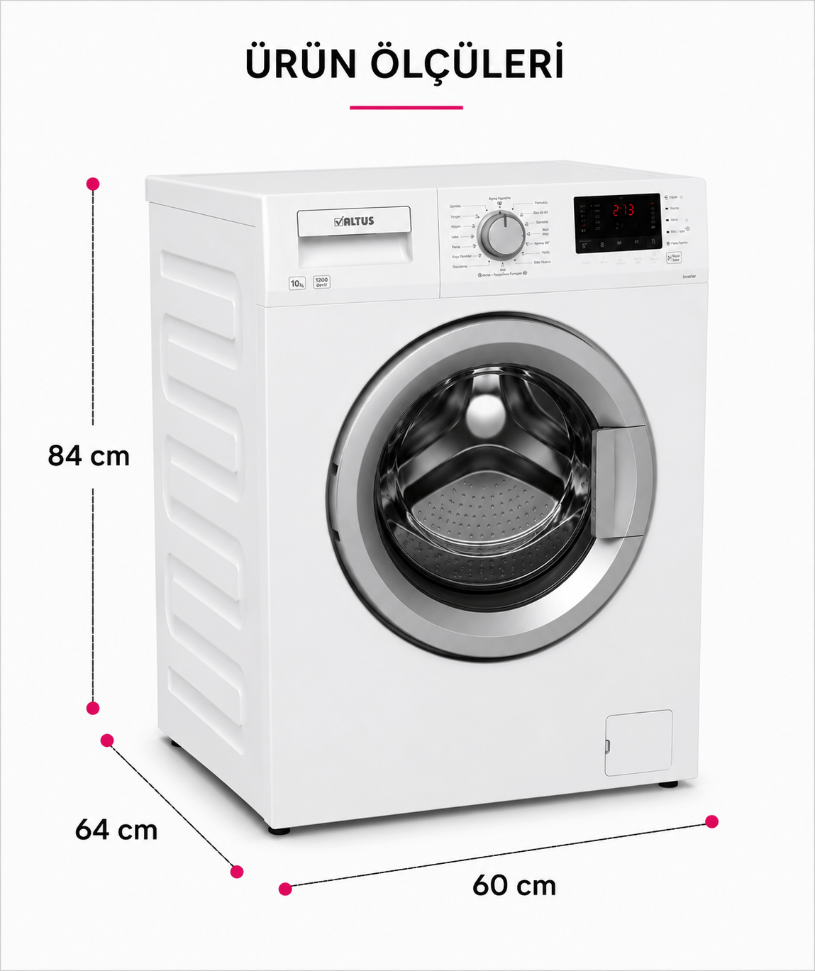 ALTUS  AL10123D Çamaşır Makinası