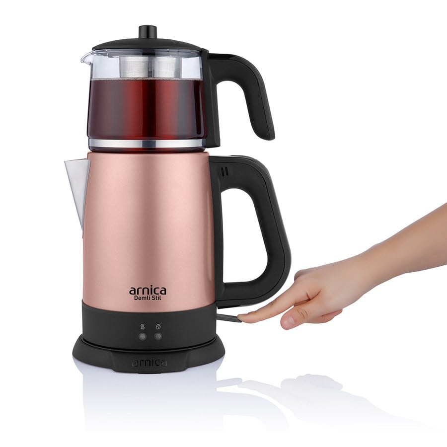 ARNICA Demli Stil Rose Cam Çay Makinesi (IH33200)