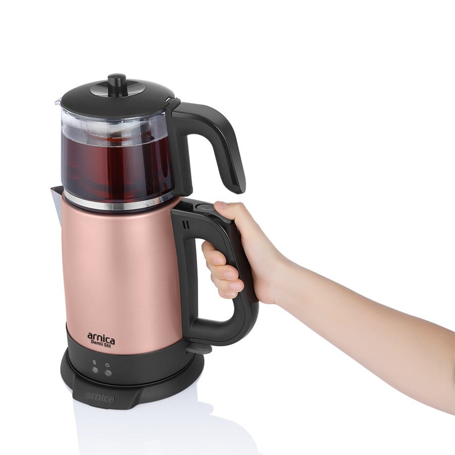 ARNICA Demli Stil Rose Cam Çay Makinesi (IH33200)