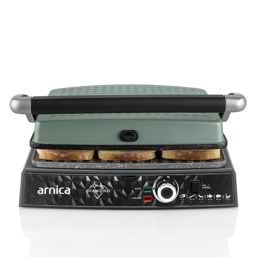 ARNICA GH26254 Diamond Mint Izgaralı Tost Makinesi