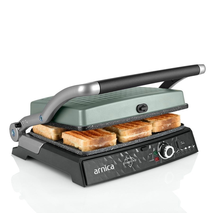 ARNICA GH26254 Diamond Mint Izgaralı Tost Makinesi