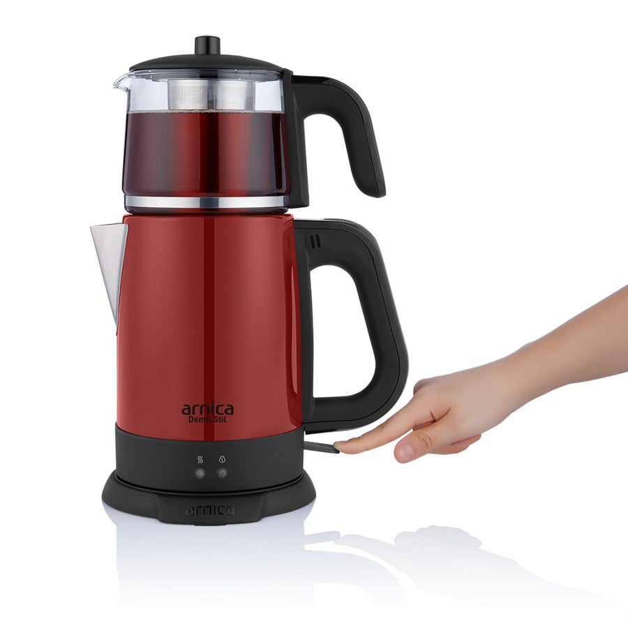 ARNICA IH33204 Demli Stil Kırmızı Cam Çay Makinesi