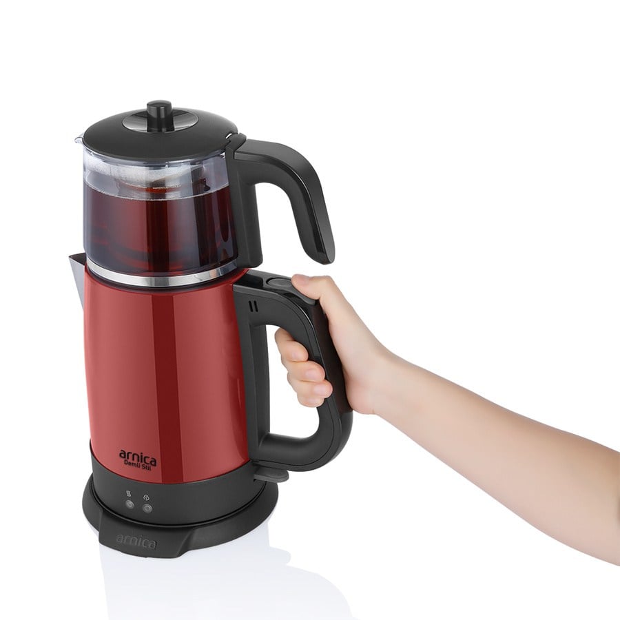 ARNICA IH33204 Demli Stil Kırmızı Cam Çay Makinesi