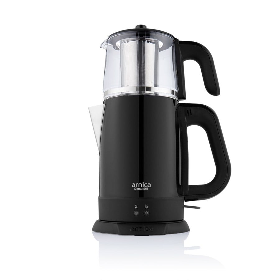 ARNICA IH33205 Demli Stil Siyah Cam Çay Makinesi