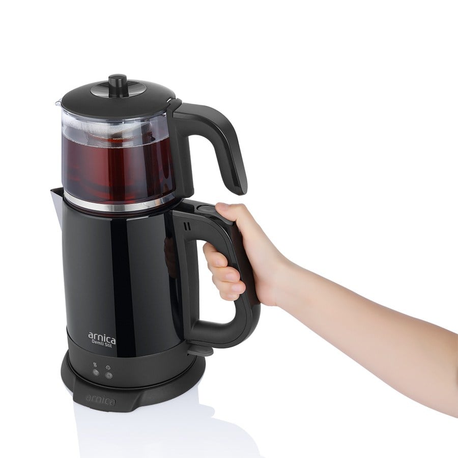 ARNICA IH33205 Demli Stil Siyah Cam Çay Makinesi