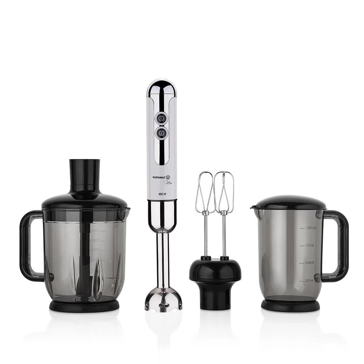 KORKMAZ A447-14 Mia Mega Blender Set Vanılya/Krom