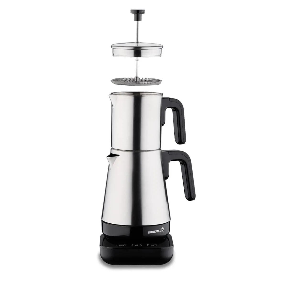 KORKMAZ Moderna Elektrikli Çaydanlık Siyah/Satin 1.3 Lt A850