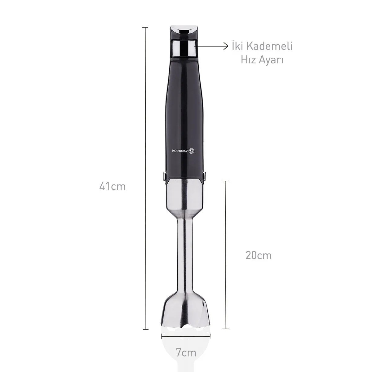 KORKMAZ Performix Duo Siyah Blender Seti (A448)