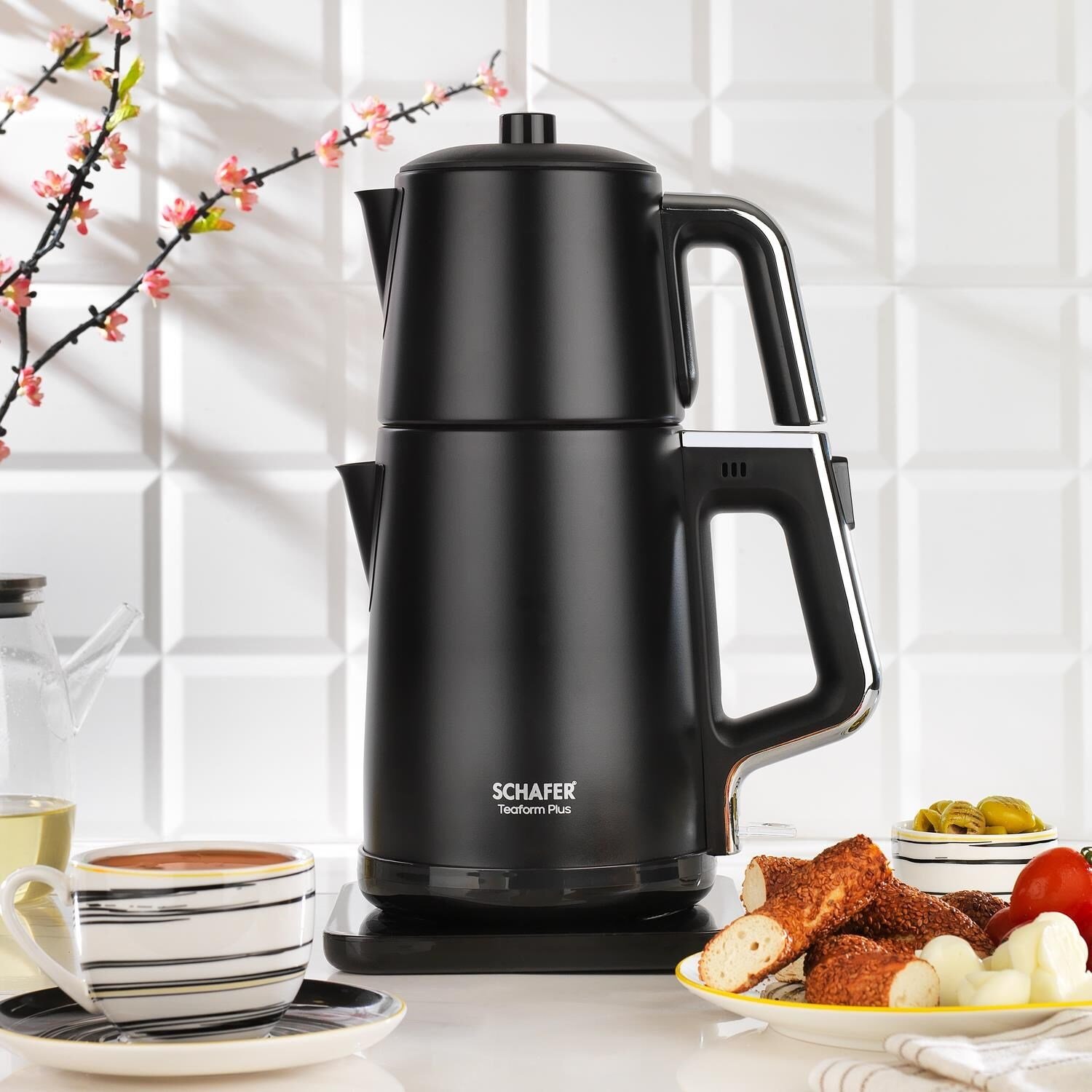 SCHAFER Teaform Plus Paslanmaz Çay Makinesi (SIYAH02)