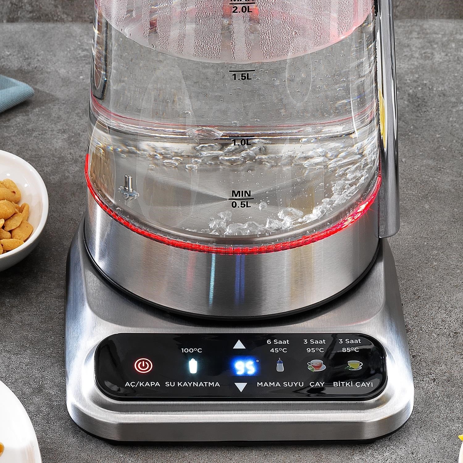 SCHAFER TeaNest Dijital Cam Çay Makinesi Inox