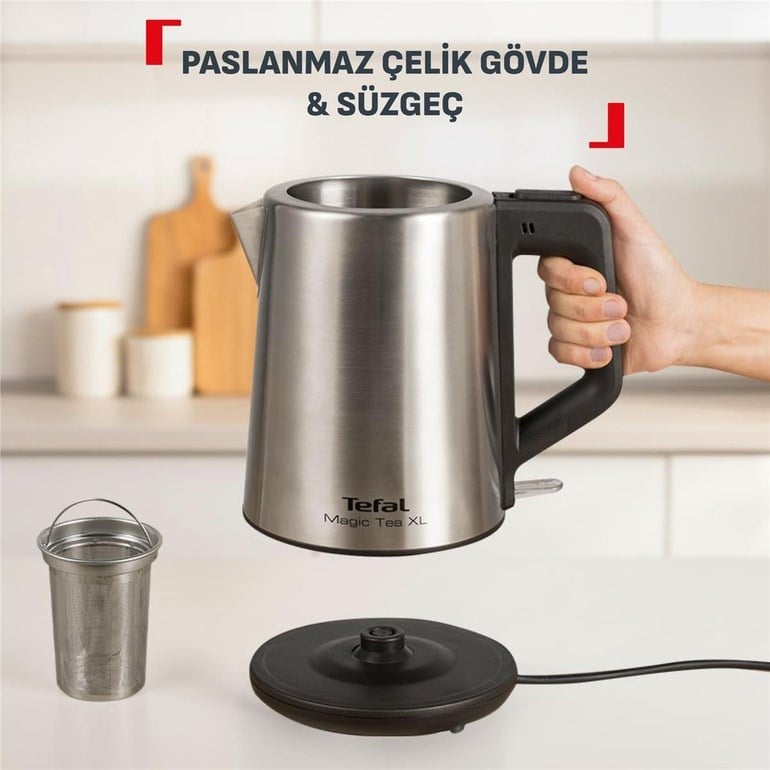 TEFAL Magic Tea XL Paslanmaz Çelik Çay Makinesi (9100044377)