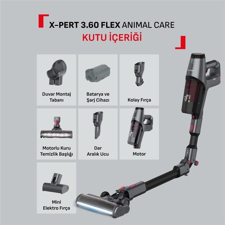 TEFAL TY6973 X-Pert 3.60 Flex Dikey Şarjlı Süpürge (2211401058)