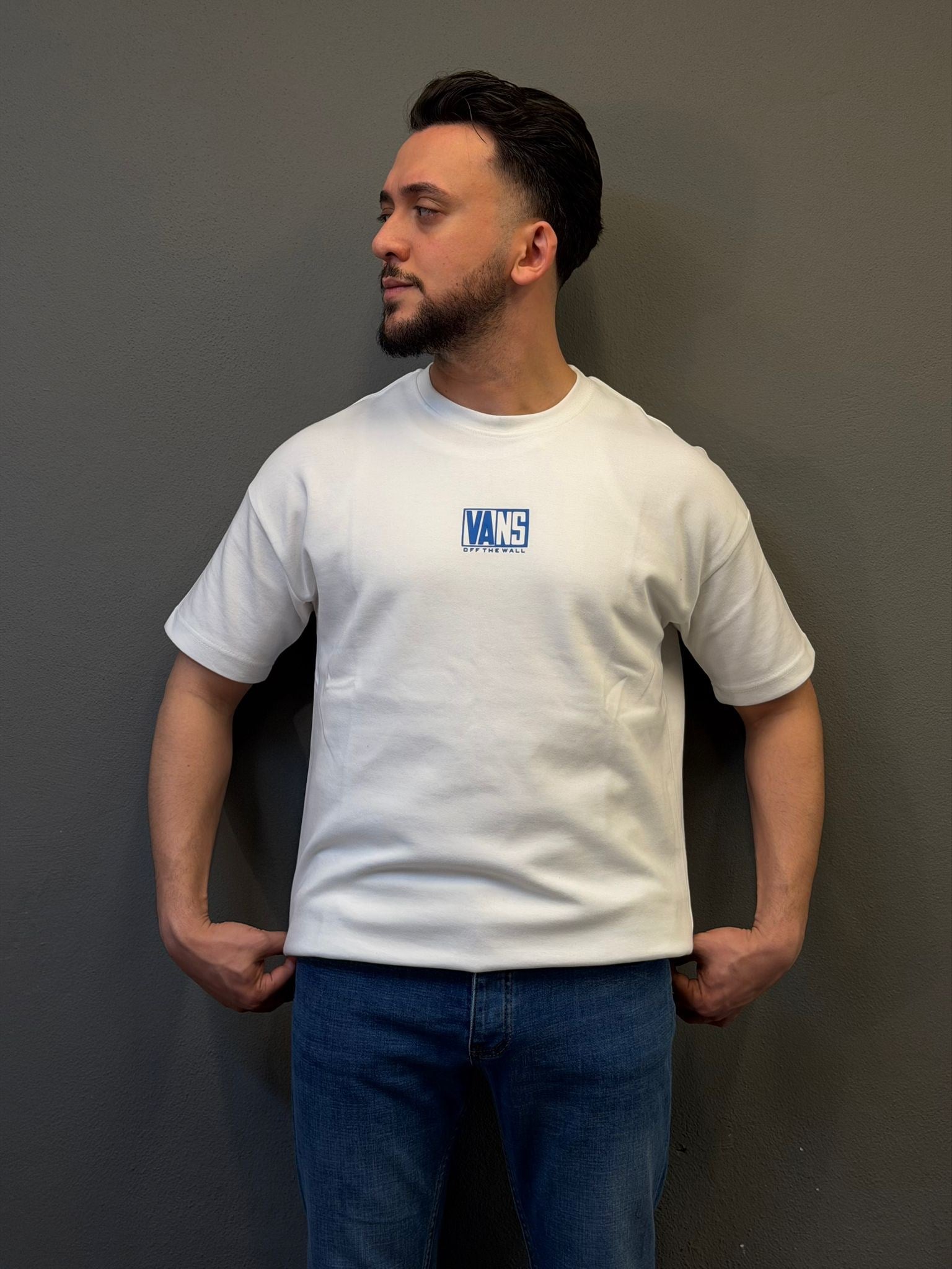 Oversize  Vance Tişört Beyaz