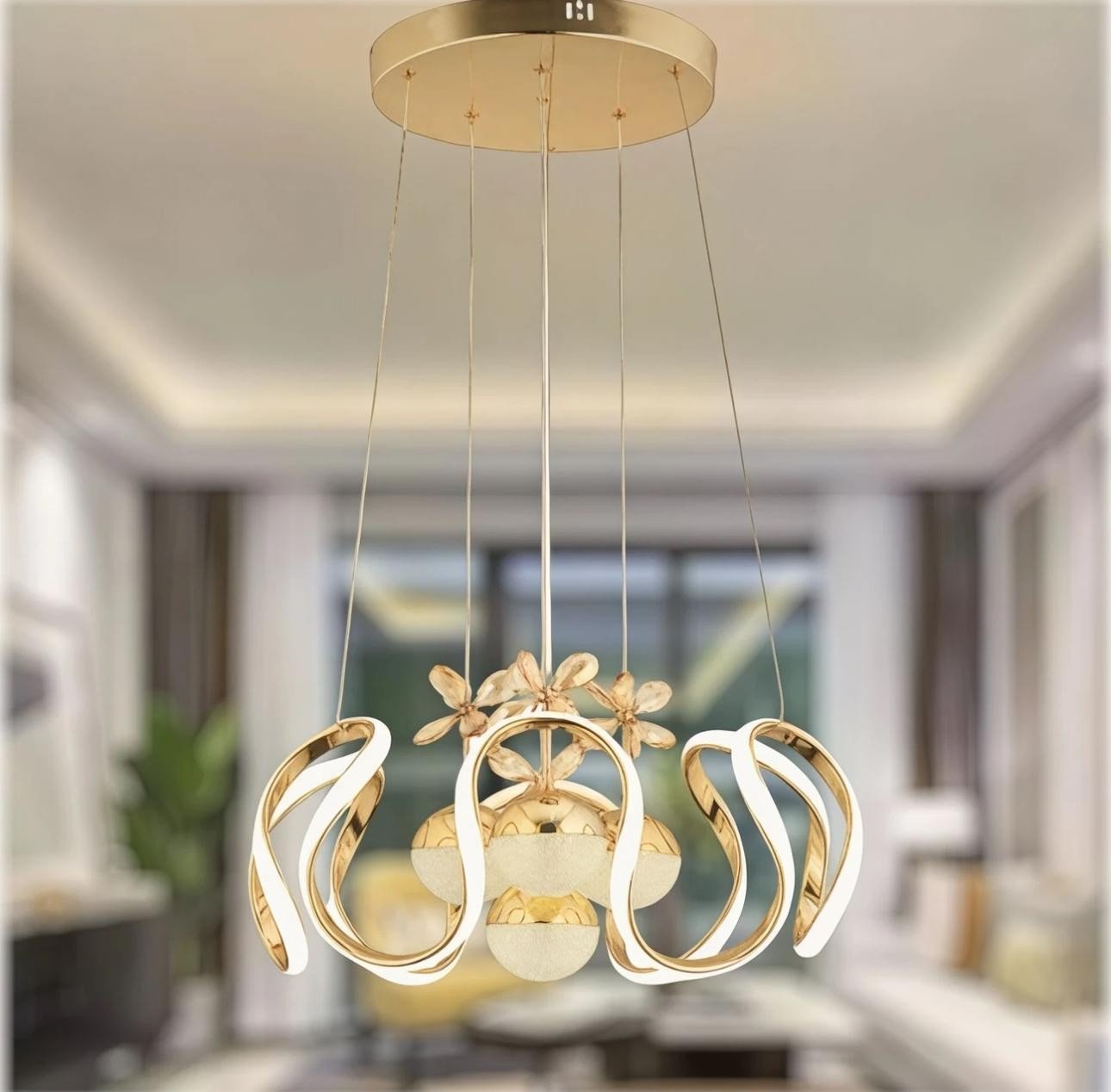 AHTAPOT 4LÜ LED SARKIT GOLD AVİZE