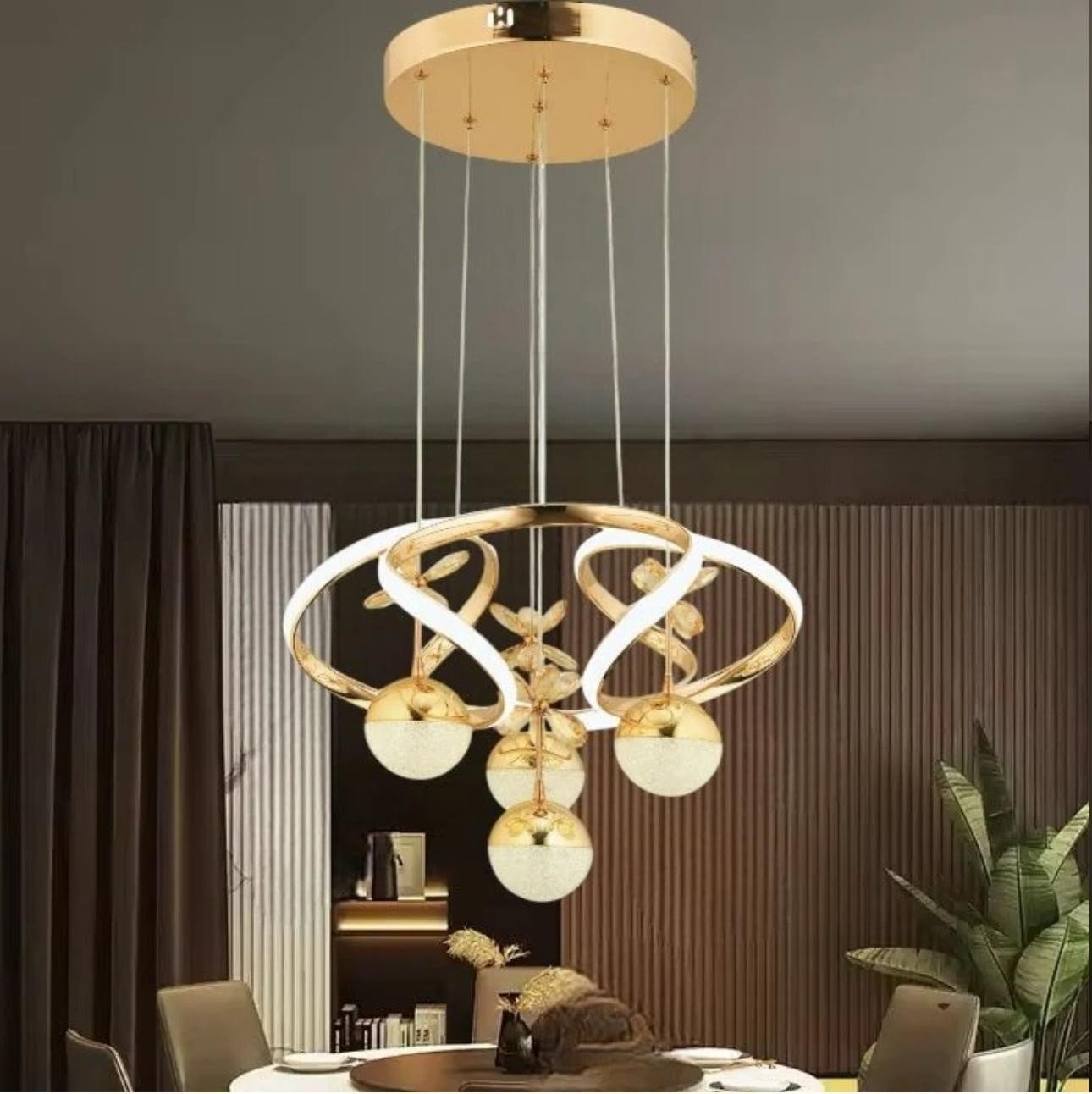 DRONE 4'LÜ GOLD LED SARKIT AVİZE