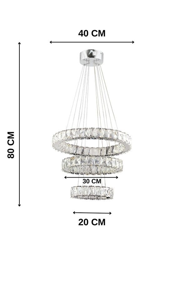 Parla 20/30/40 kristal led avize
