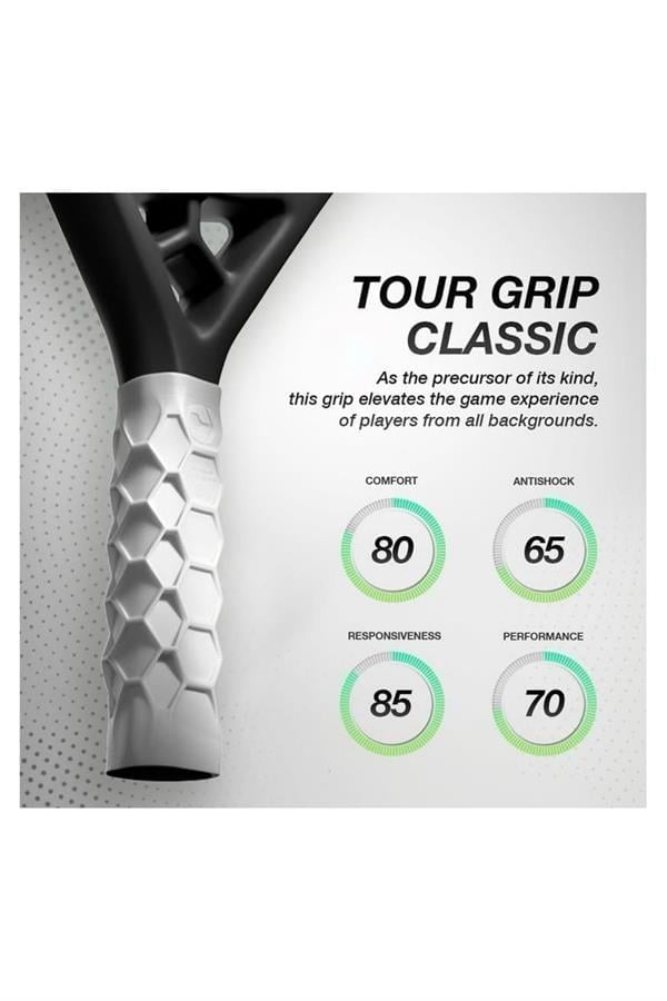 Bullpadel Hesacore Padel Raket Tour Grip Beyaz
