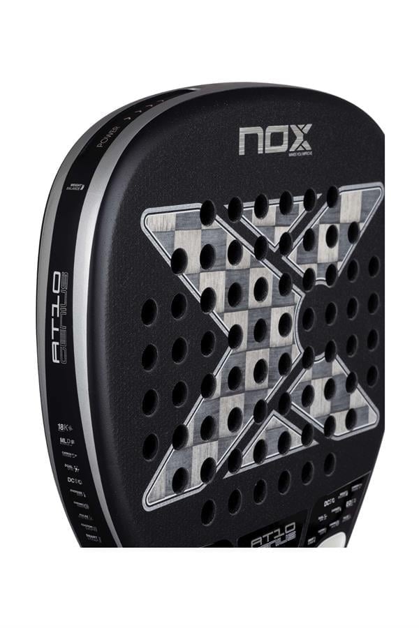 Nox AT10 Genius  Attack 18K Alum 360-370 Gr By Agustin Tapia Padel Tenis Raketi