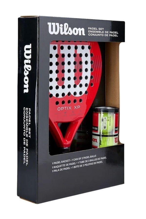 Wilson Optix XP 360 Gr Kırmızı Padel Raket Set