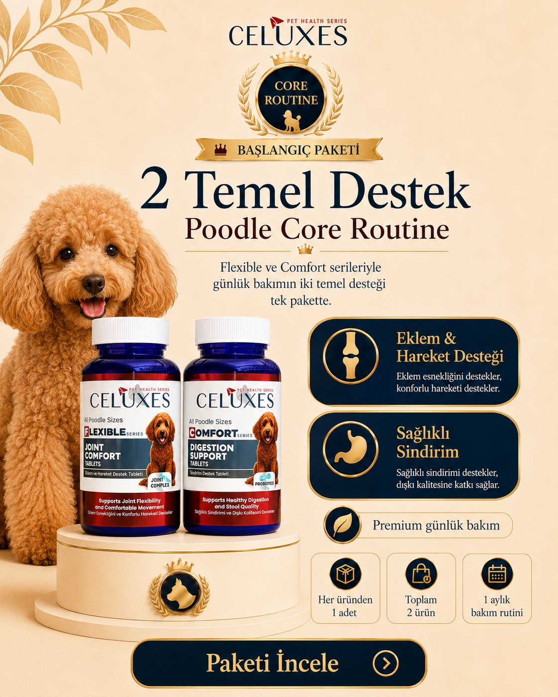 Celuxes Poodle Core Routine Bakım Paketi