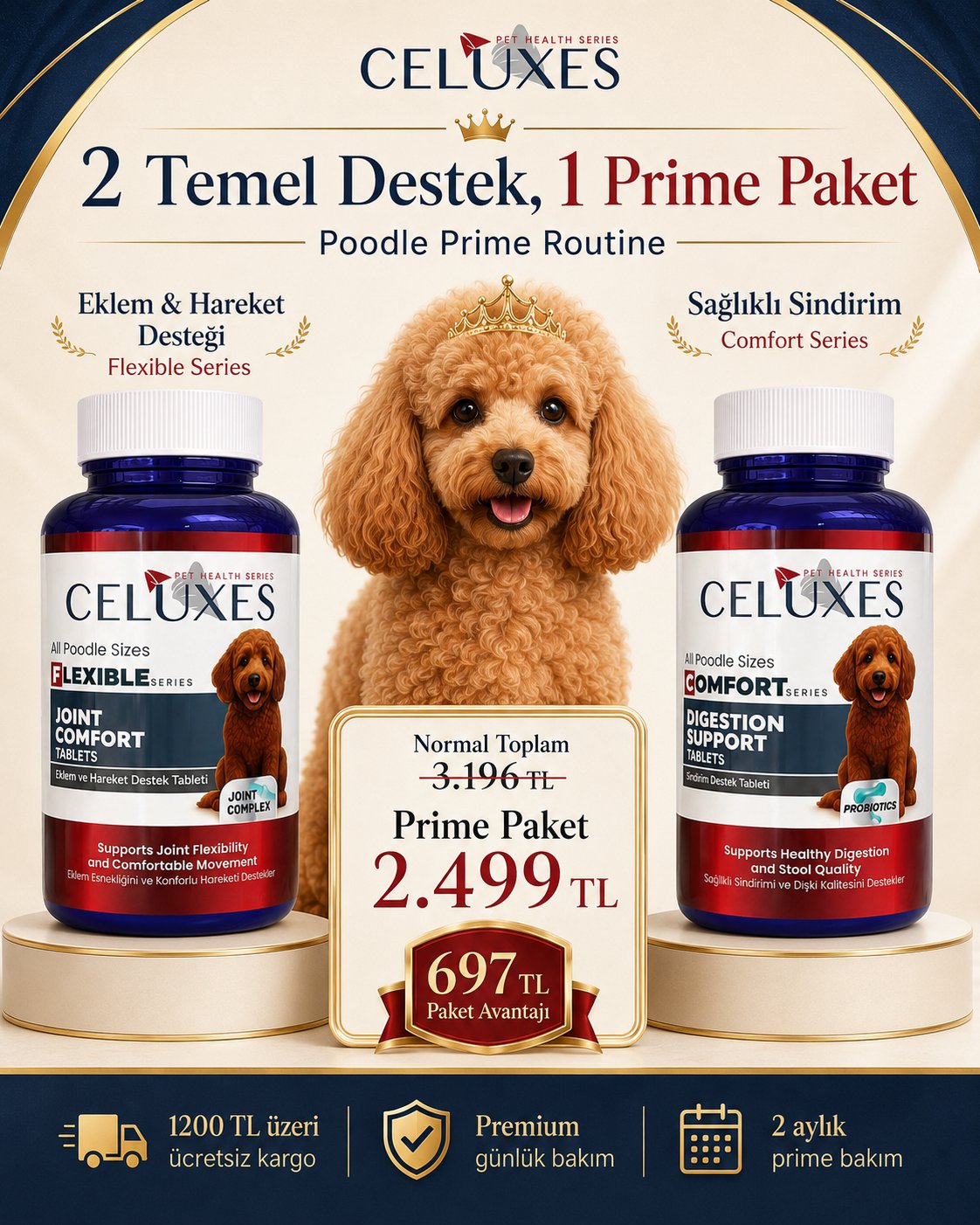 Celuxes Poodle Prime Routine Bakım Paketi