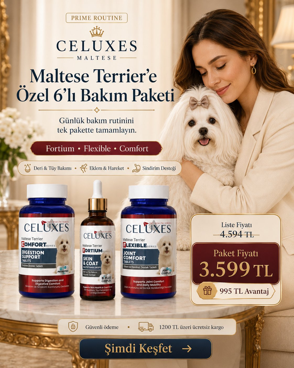 Maltese Terrier Prime Routine Bakım Paketi