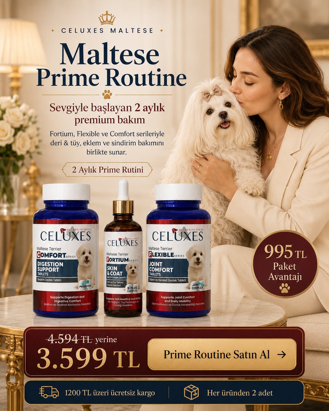 Maltese Terrier Prime Routine Bakım Paketi