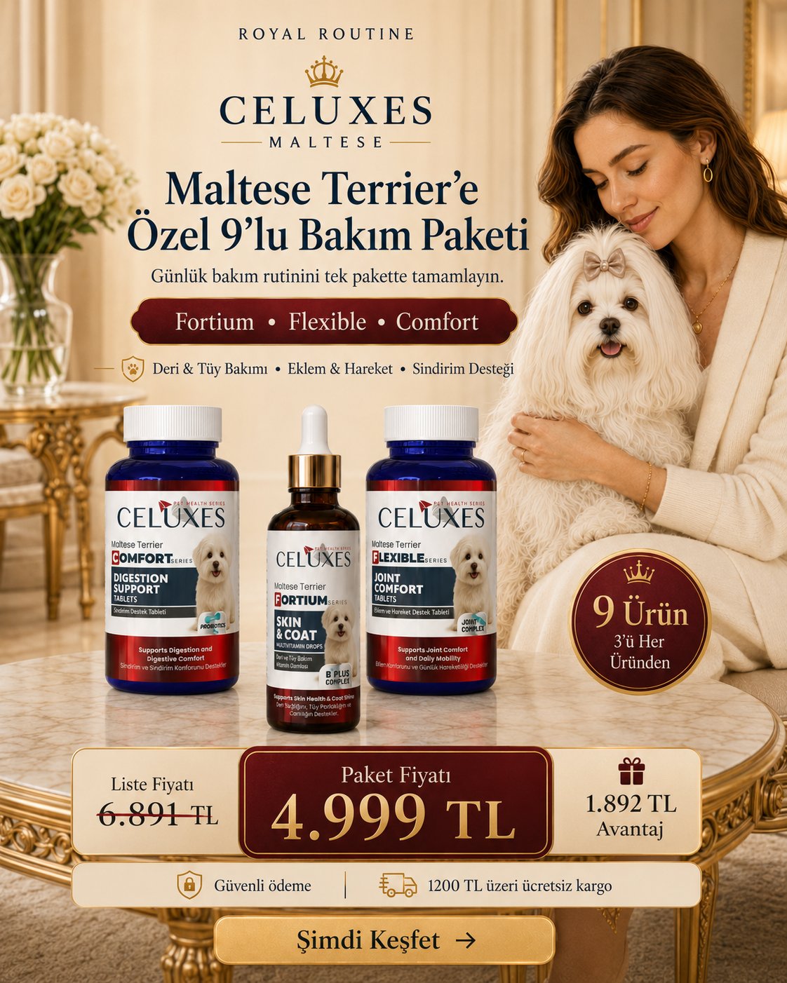 Maltese Terrier Royal Routine Bakım Paketi