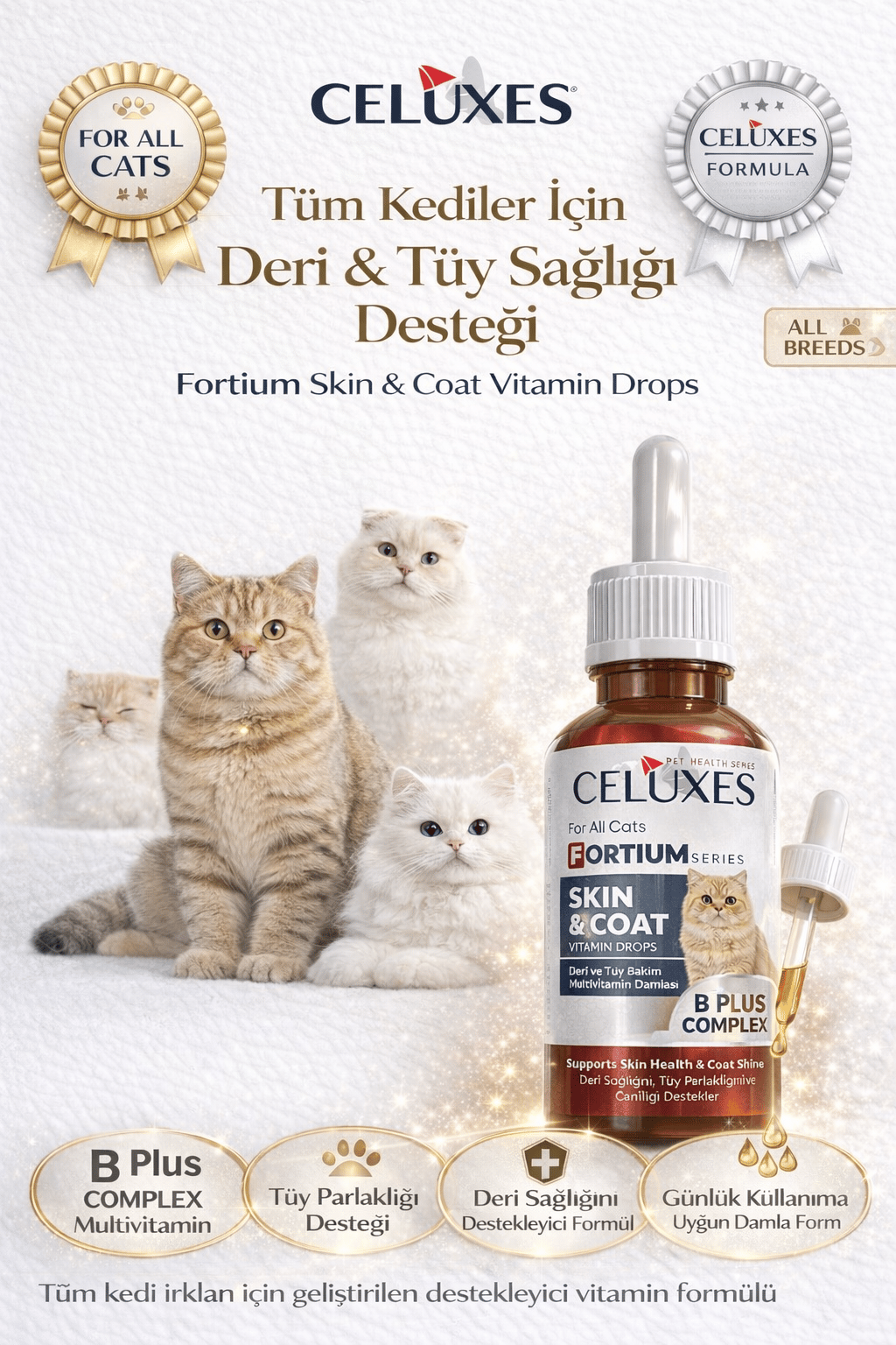 Tüm Kediler İçin Vitamin Damla
