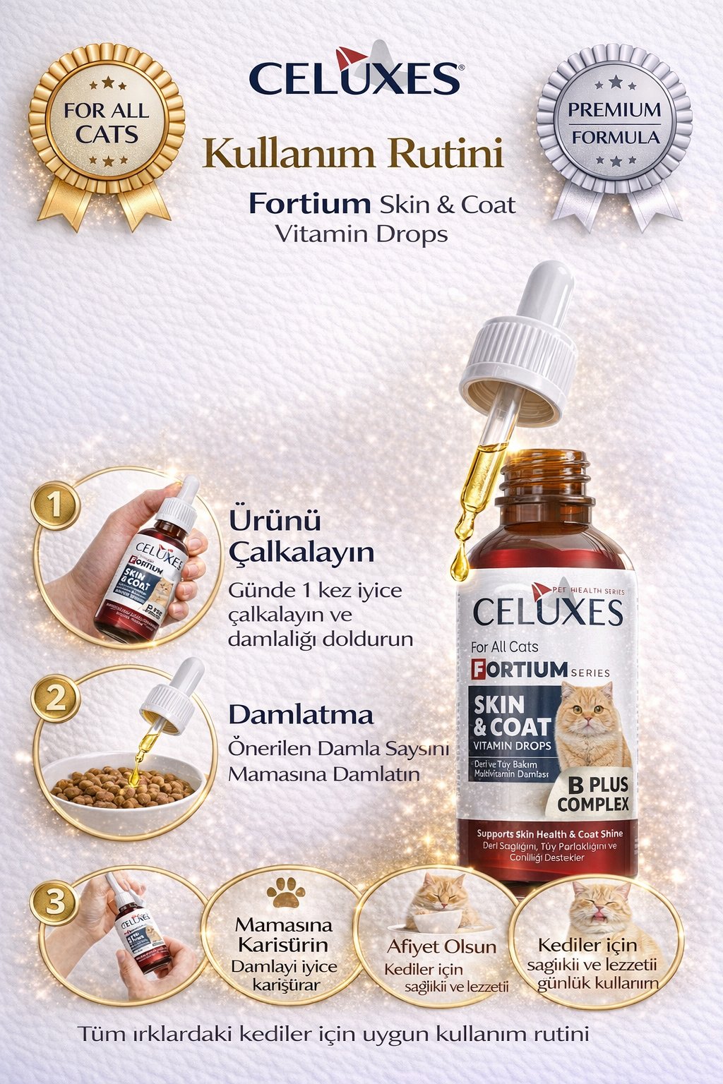 Tüm Kediler İçin Vitamin Damla