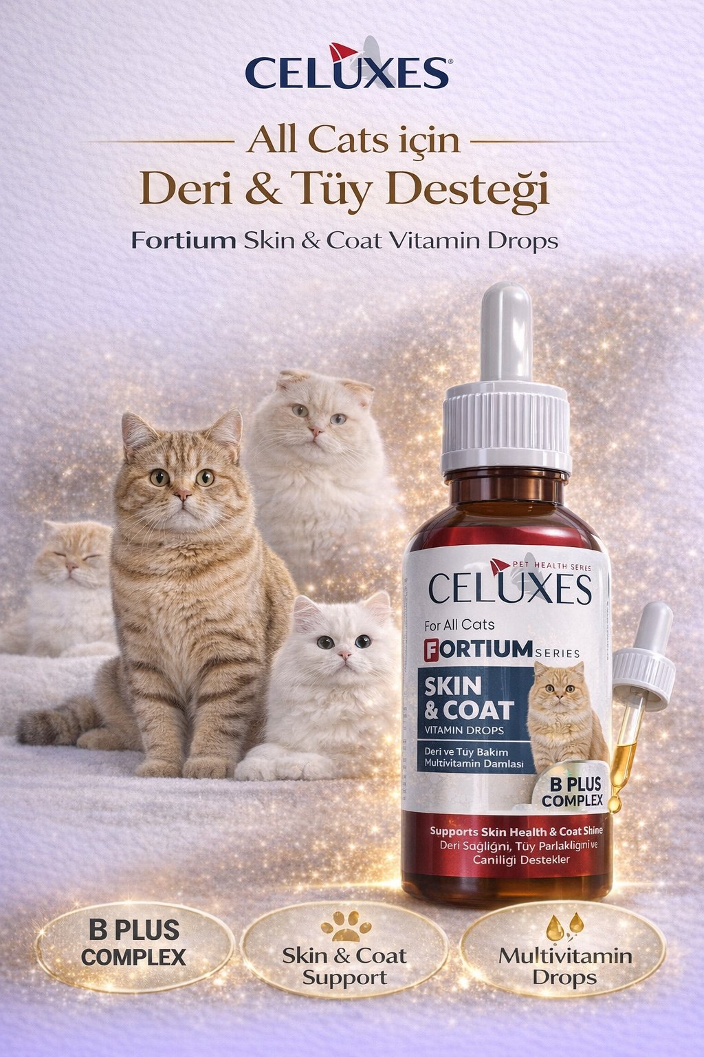 Tüm Kediler İçin Vitamin Damla