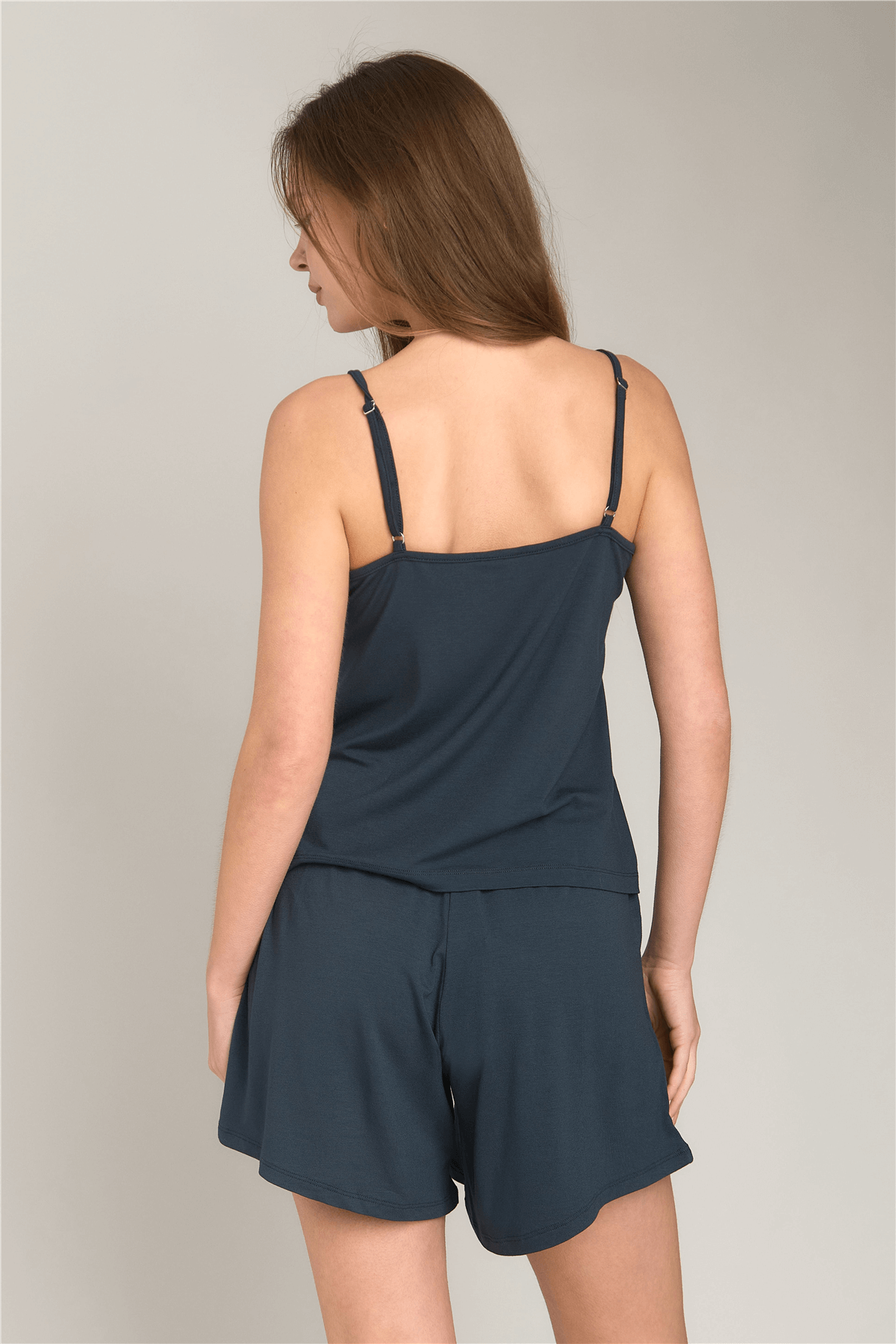 Ella Örme Yırmaçlı Şort - Antrasit