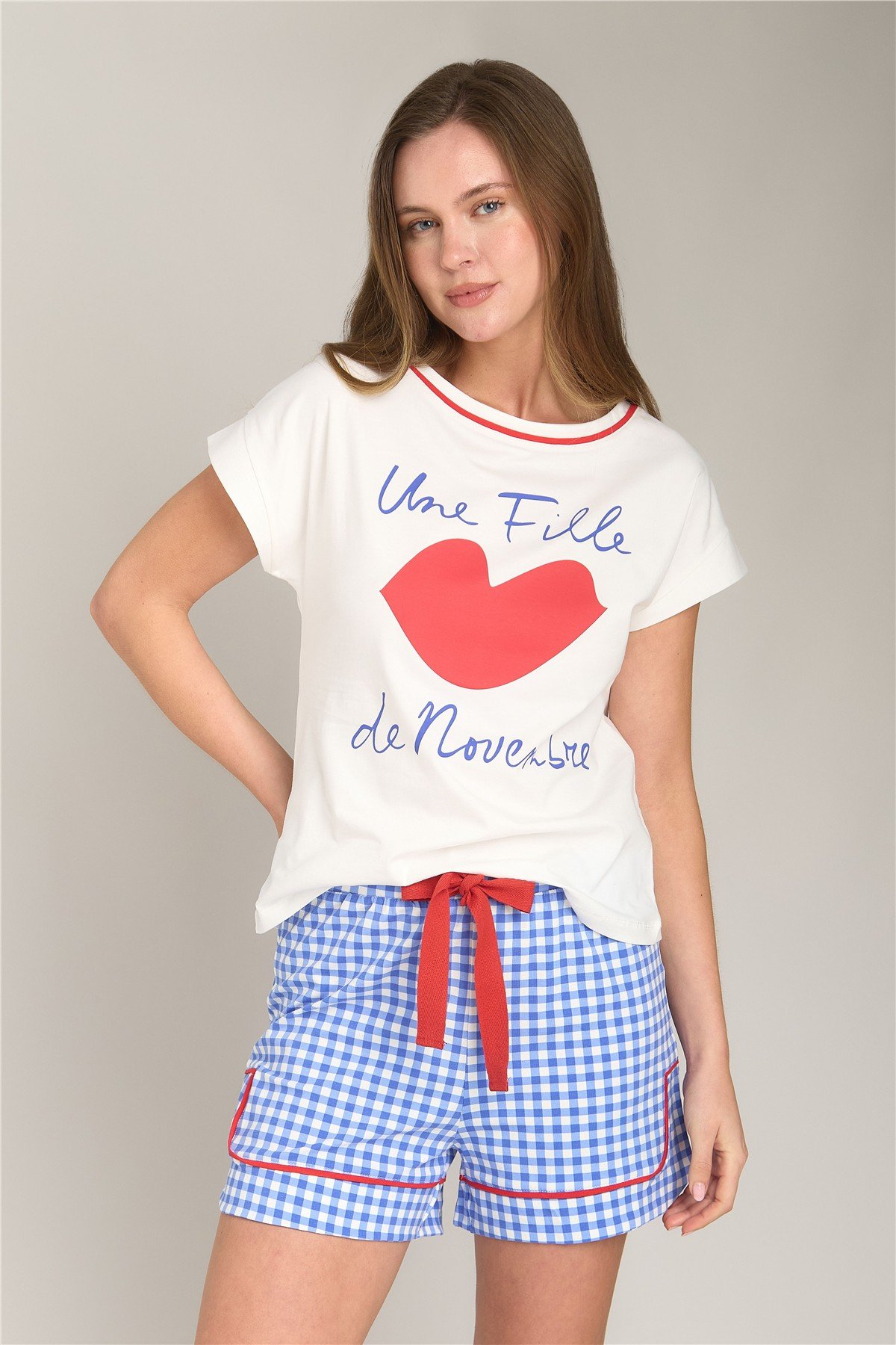 GLORIA ÖRME KISA KOL TSHIRT SORT SET