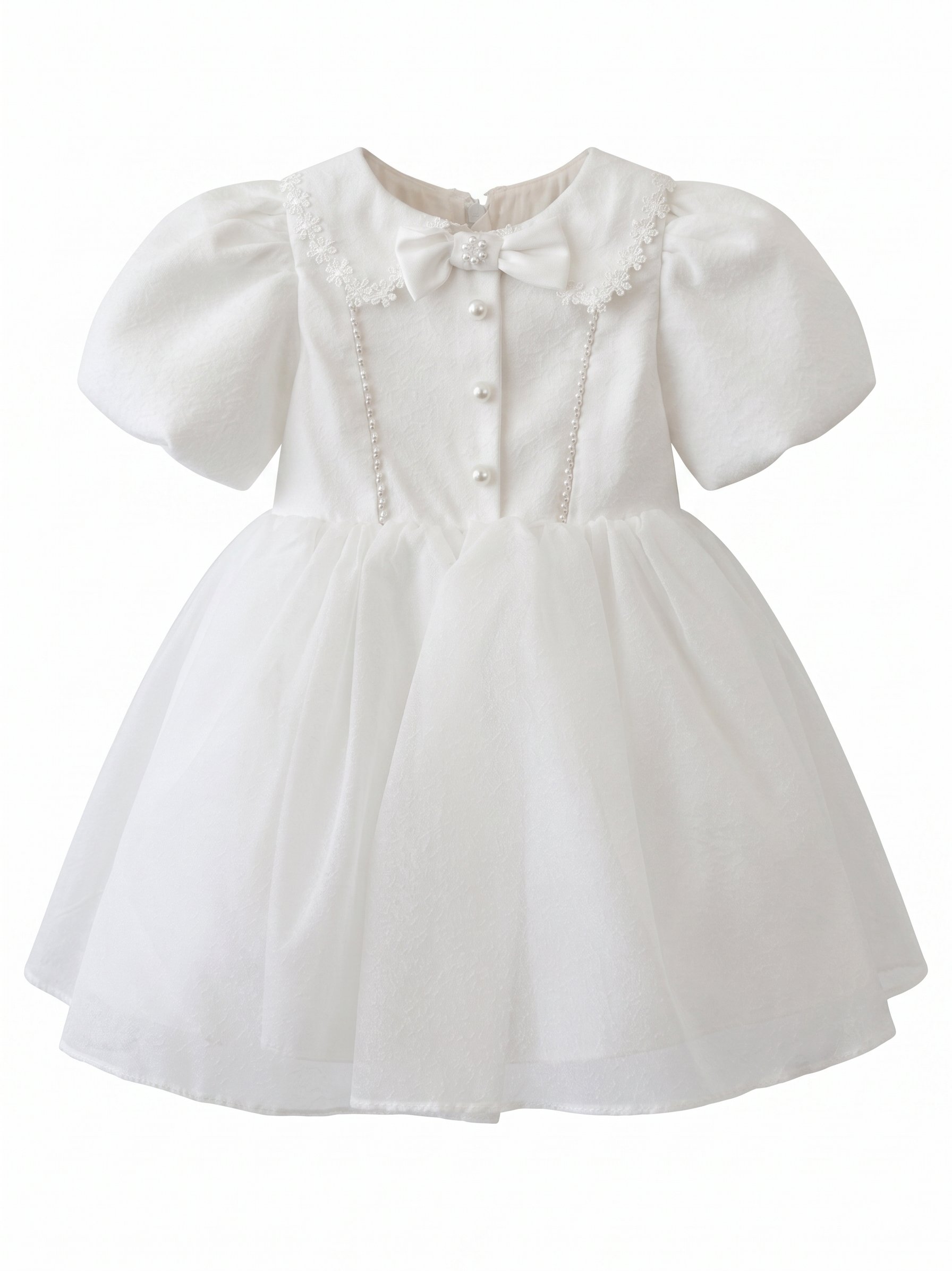 Ivory Petal Bow Elbise