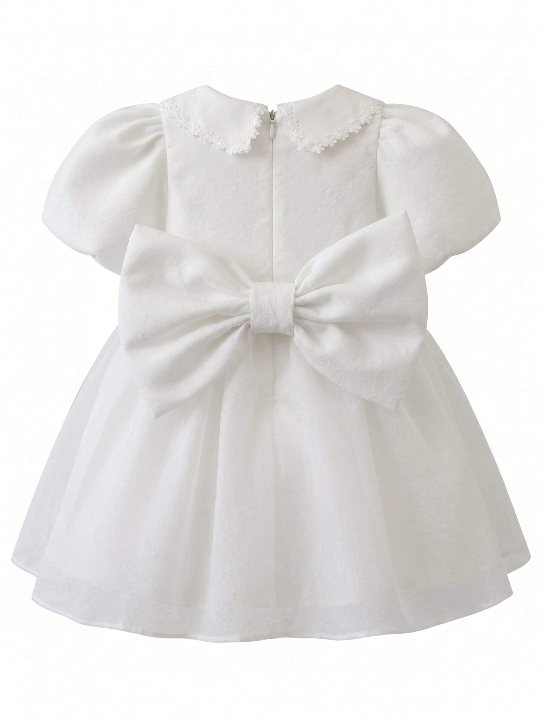 Ivory Petal Bow Elbise