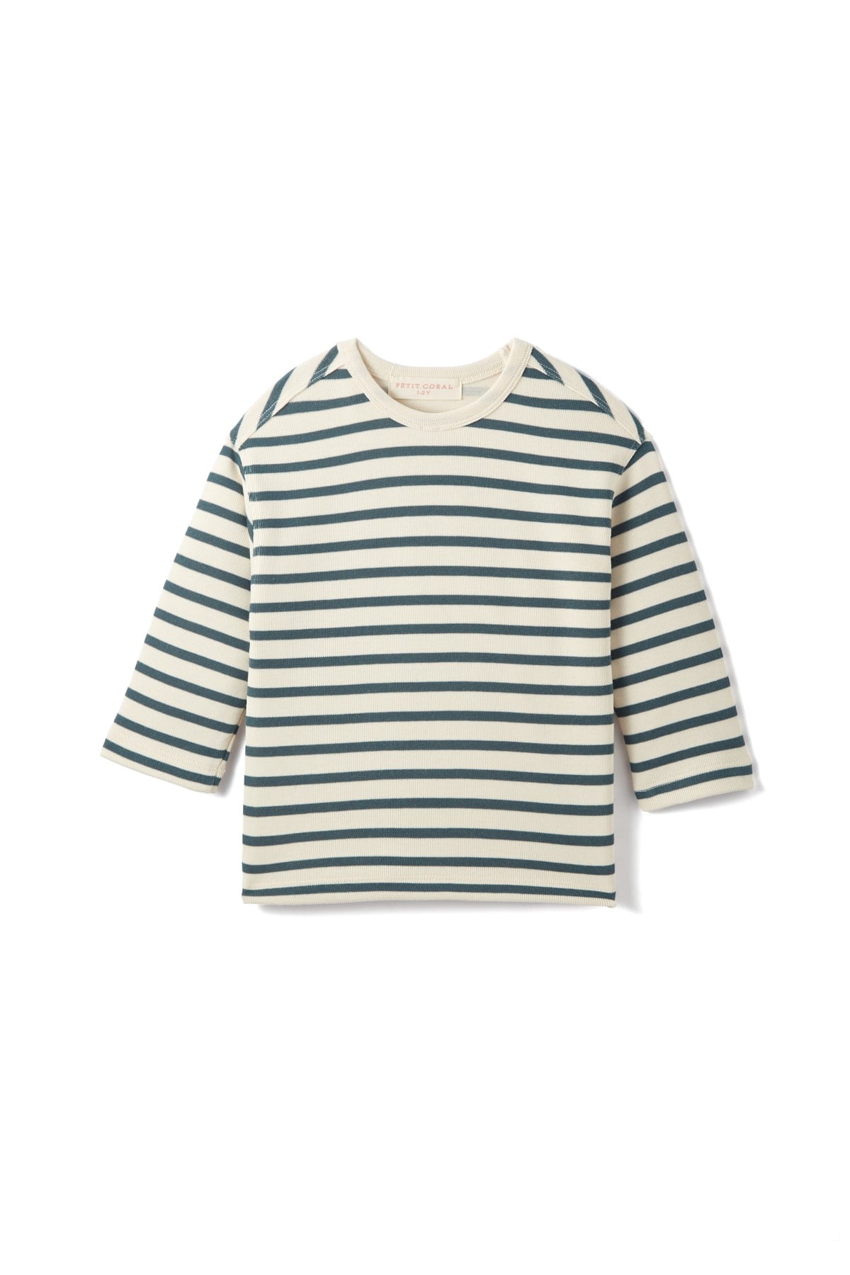 Yeşil Çizgili Örme Basic Tişört