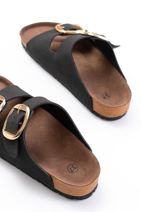 P-101 Siyah Günlük Birkenstock Kadın Terlik