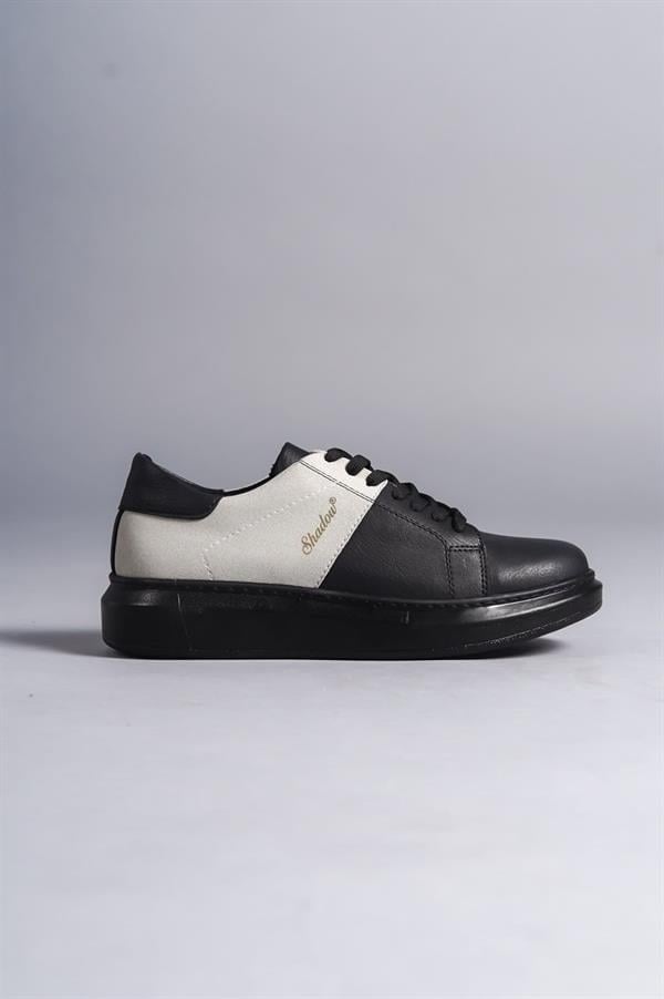 SLW151 Boost Bağcıklı Cilt Süet Erkek Günlük Sneaker Ayakkabı CSST - Siyah/Gri