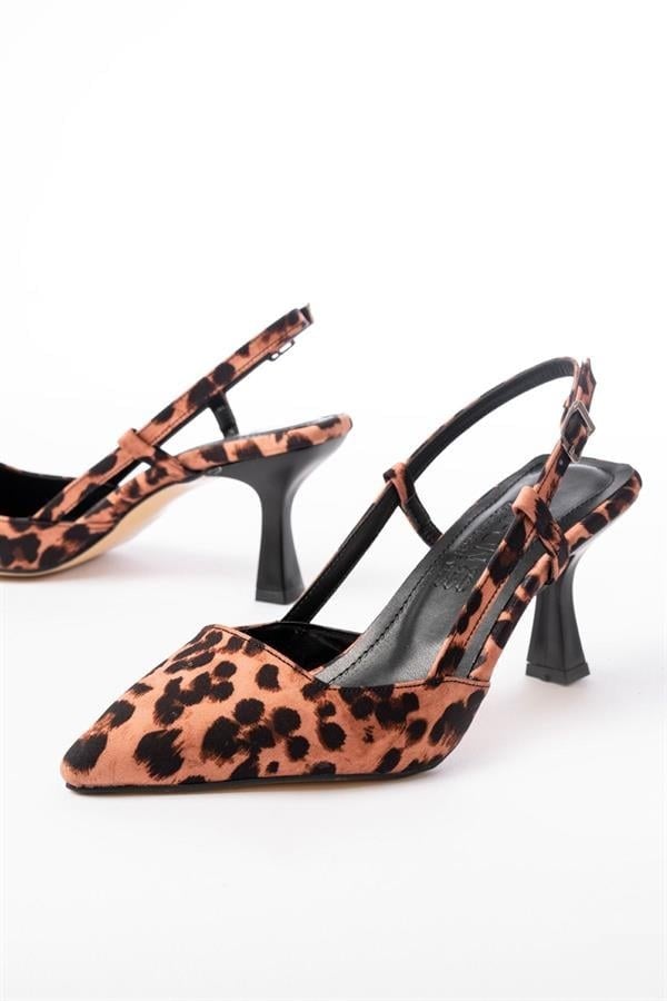 ST-002 Leopar Günlük 7 Cm Topuklu Bayan Ayakkabı
