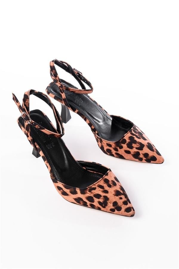 ST-004 Leopar Günlük 7 Cm Topuklu Bayan Ayakkabı