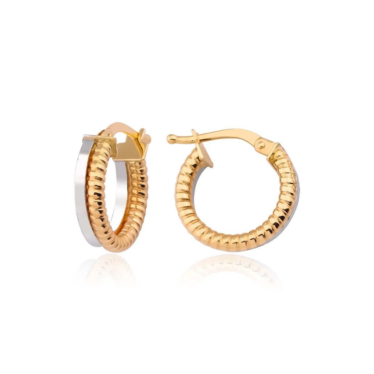 Regold Çift Renkli Halk Küpe