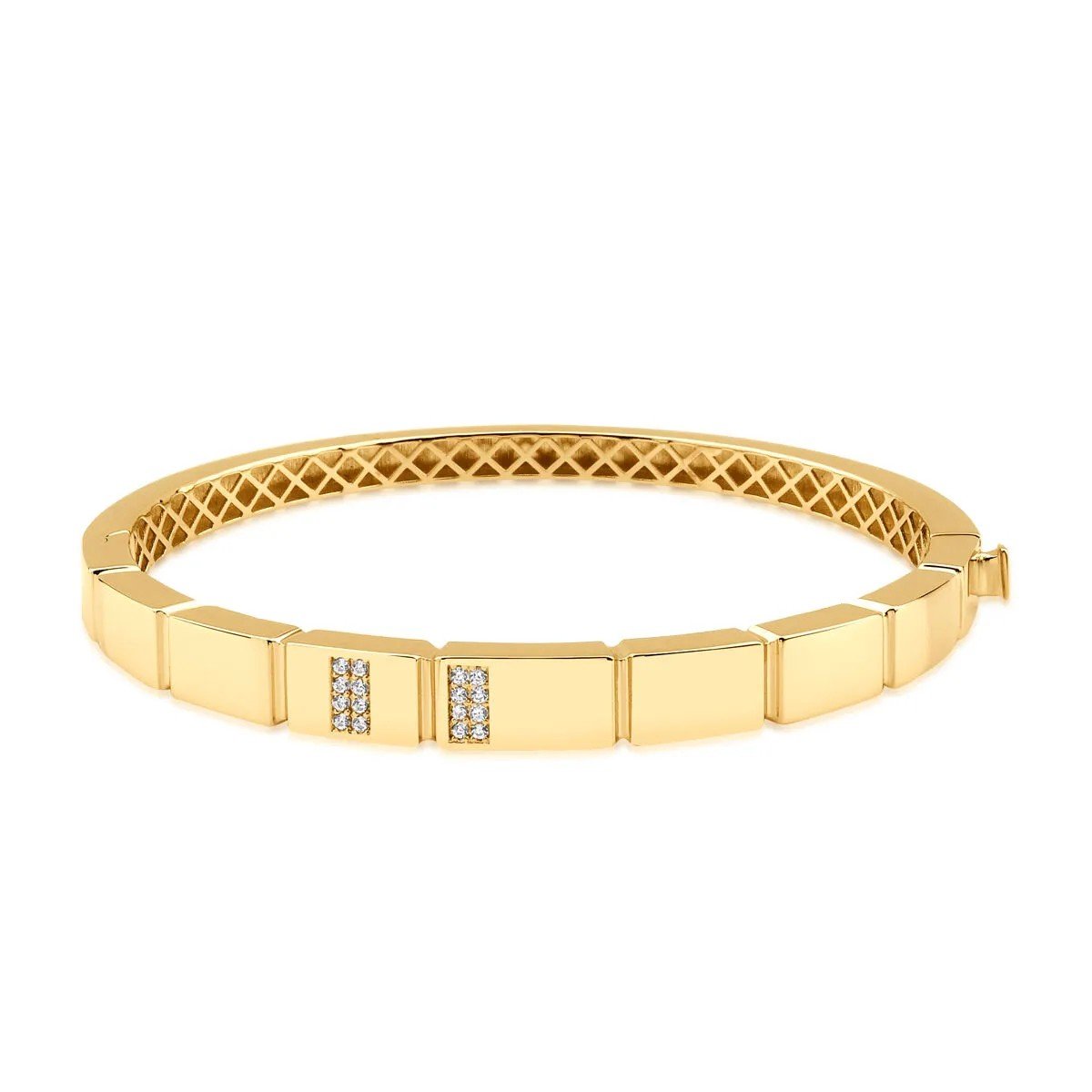 Regold Dikdörtgen Taşlı Kelepçe