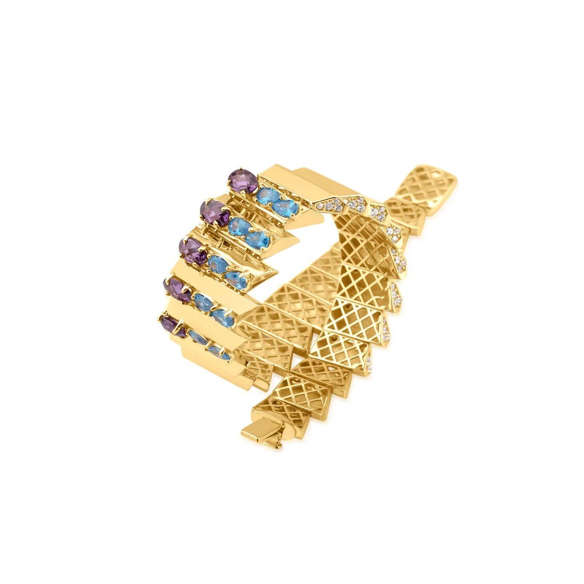 Regold Renkli Taşlı 4'lü Set