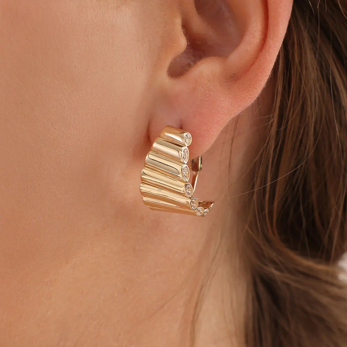 Regold Silindir Taşlı 4'lü Set