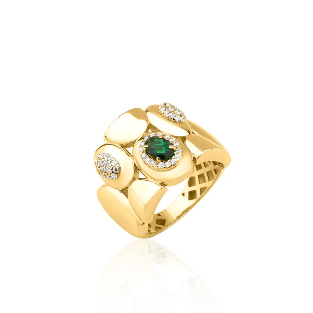 Regold Taşlı Yeşil 4'lü Set