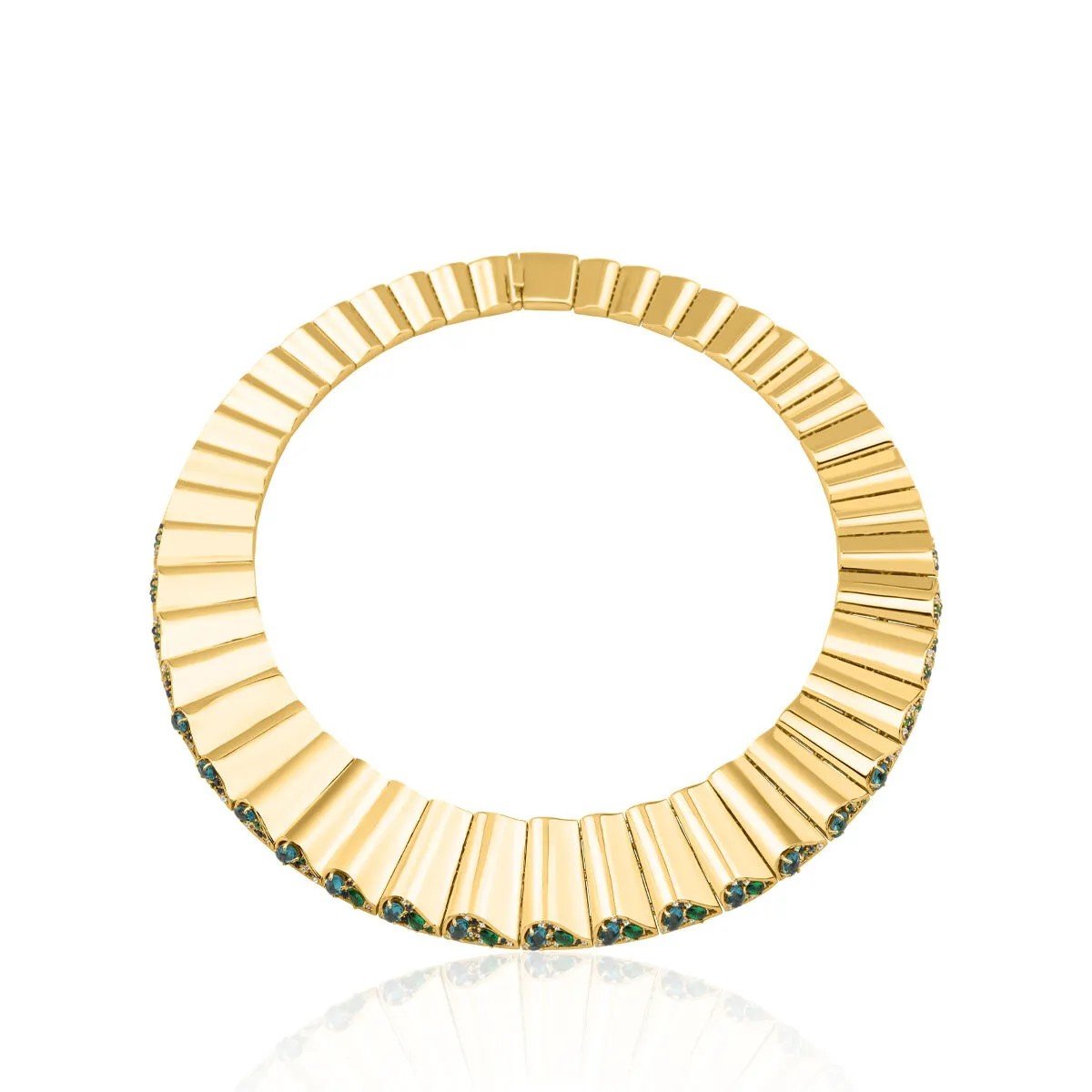 Regold Yeşil Taşlı 4'lü Set